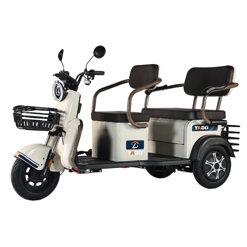 48V Electric Tricycle with Open Body Safe and Reliable Passenger Transportation Featuring Front and Rear Drum Brake System